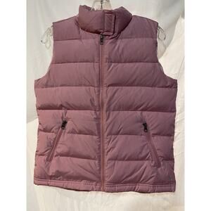 American Eagle Outfitters Down Puffer Vest Women's Medium Pink Zip Up Pockets